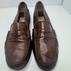 Bruno Magli Rich Brown Leather Slip-Ons Size 8.5M